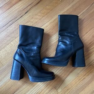 Vintage Candies Black Leather Boots